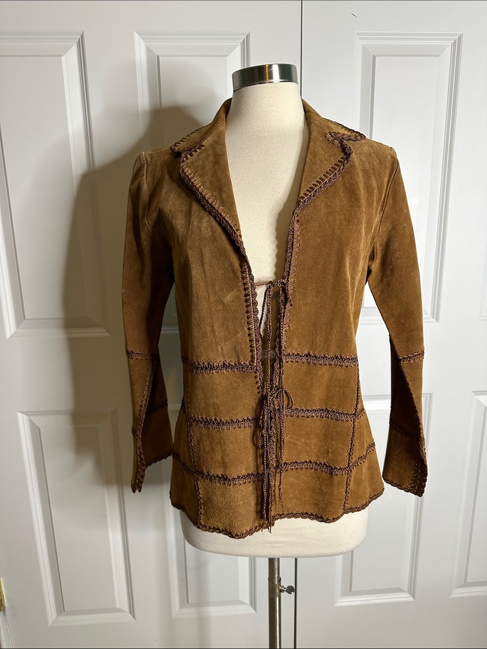Outbrook Suede leather Blazer Jacket SzSmall - Picture 3 of 11